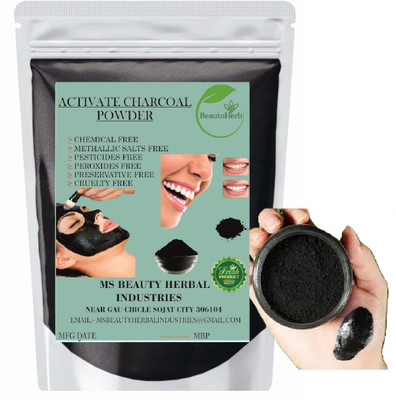 Beautoherb Natural Charcoal Powder for face pack new pack(100 g)