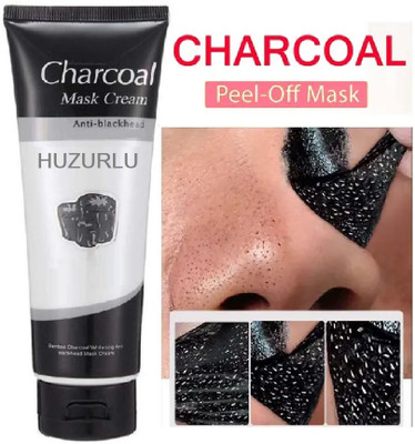 HUZURLU Blackhead Black Mud Mask Deep cleansing Purifying Peel Acne Pimples Remover(130 g)