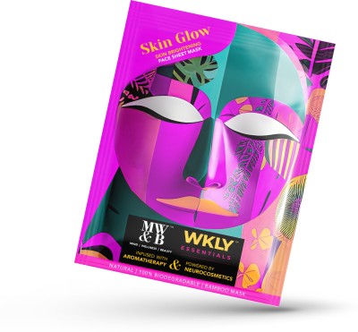 MW&B Face Glow Facial Sheet Mask for Skin Glowing Brightening Men and Women Pack of 2(50 ml)