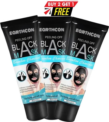 Earthcon Charcoal Peel Off Mask for Blackhead and Whitehead Remover (Buy 2 Get 1 Free)(300 ml)