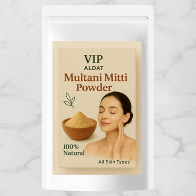 VIP ALDAT Premium Clay Multani Mitti for Skin Smoothening and Deep Pore Cleaning(100 g)