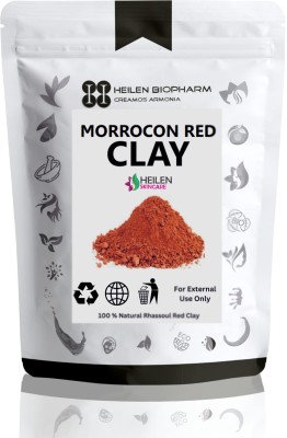 HEILEN BIOPHARM Moroccon Red Clay Powder - 400 Gram (Moroccan Red Clay)(400 g)