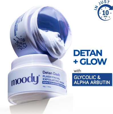 MOODY Detan Dash flash facial exfoliating Mask(50 g)