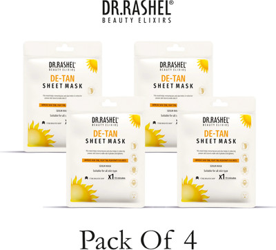 Dr. Rashel DE-TAN SHEET MASK WITH SERUM | FIGHTS TAN & REJUVENATES DULLNESS(80 g)