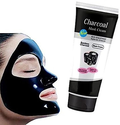 ADJD Charcoal Mask For Daily Pollution Free Skin, Black Head Remove, Deep Cleansing(130 g)