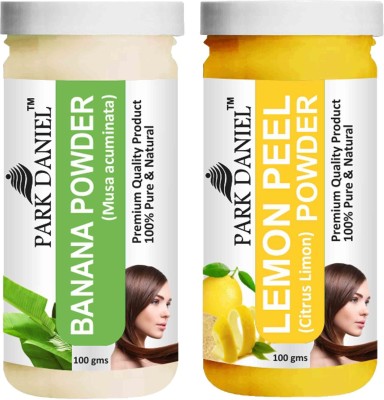 PARK DANIEL Premium Banana Powder & Lemon Peel Powder Combo Pack of 2 Bottles of 100 gm (200 gm )(200 g)