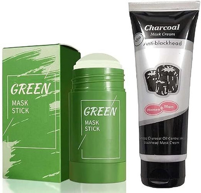 DUSSEN Professional Combo Green Tea Purifying Clay Stick Mask Oil Control Anti-Acne(100 g)