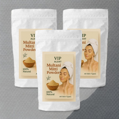 VIP ALDAT Nature Secret Multani Mitti 3 Pack – Herbal Clay Mix for Glow(450 g)