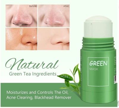 Emijun Green Tea Cleansing Mask Blackheads Stick for Men and Women(40 g)