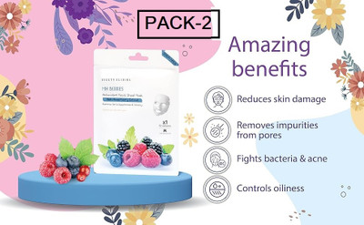 HUZURLU MIX BERRIES SHEET MASK SERUM RESTORES SKIN'S SUPLLENESS & VITALITY(40 g)