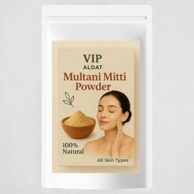 VIP ALDAT PureSkin Multani Mitti with Tulsi, Rosewater and Natural Cooling Botanical Oils(450 g)