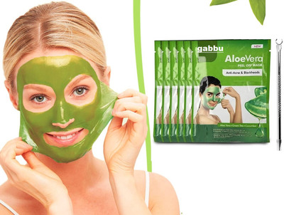 GABBU Aloevera Peel Off Mask For Tan Removal & Deep Cleaning/2(150 ml)