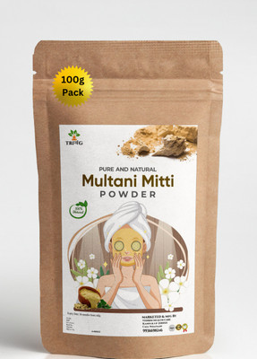 Trivang Pure & Natural Multani Mitti Powder| Bentonite Clay | Great For Hair, Face, Skin(100 g)