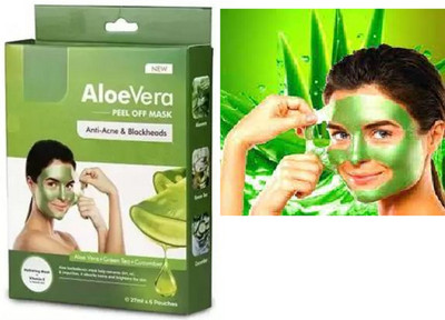 Luipui aloevera peel off mask for anti blackhead remove(160 g)