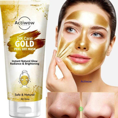 Actiwow 24K Gold Peel Off Mask, Wrinkle Reducing & Radiant Skin A01(50 g)