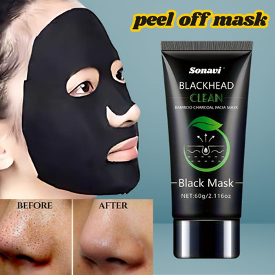 Sonavi Peel Off Black Face Mask for Men & Women – Skin Brightening & Deep Clean(60 g)