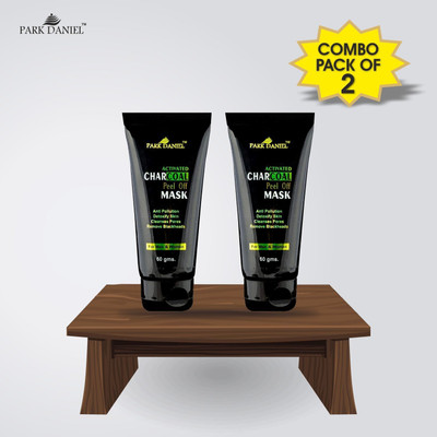 PARK DANIEL Activated Charcoal Peel off Mask Combo pack of 2 tubes of 60 g - For Black head removal, deep cleansing & Instant glow( 120 gms)(120 g)