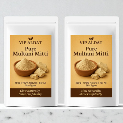 VIP ALDAT Multani Mitti Sandalwood & Neem Glow Pack with Skin Balancing Benefits(400 g)