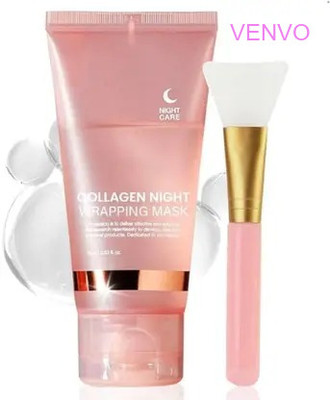 venvo Collagen Supreme Peel Off Mask for Skin Glow and Smoothness Care With Brush(100 ml)