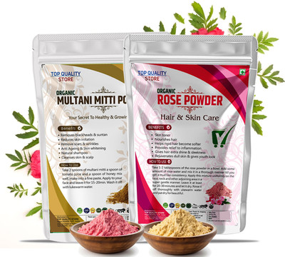 Top Quality Store Rose Petal & Multani Mitti Powder For Skin Care Face Pack(200 g)