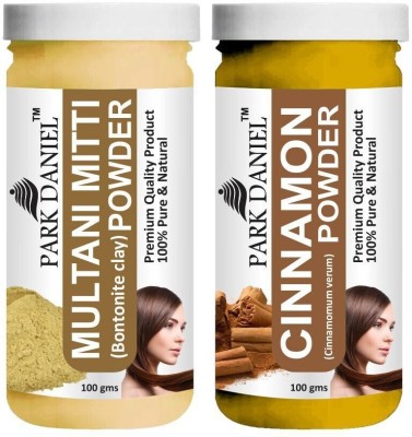 PARK DANIEL Premium Multani Mitti Powder & Cinnamon Powder Combo Pack of 2 Bottles of 100 gm (200 gm )(200 g)
