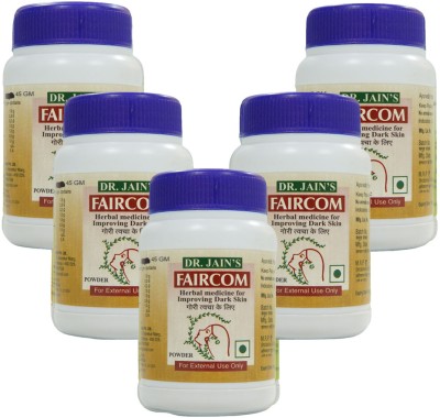 Dr. Jain's Faircom Powder, Smooth Skin, Spotless Glow, 45 grams, Pack Of 5(225 g)