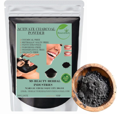 Beautoherb pure Natural Charcoal Powder for face pack for skin(400 g)