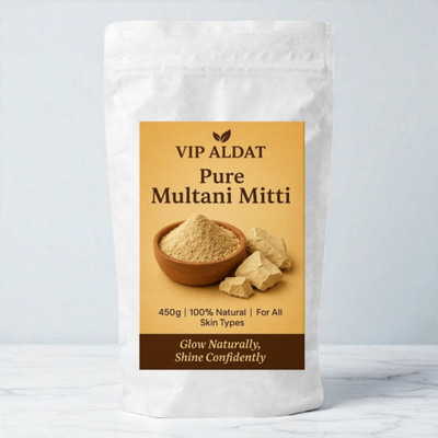 VIP ALDAT Herbal Multani Mitti for Smooth Face & Strong Hair(450 g)