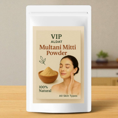 VIP ALDAT Skin Bright Multani Mitti – Natural Clay Powder for Tan Removal & Smooth Texture(400 g)
