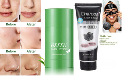 ADJD Green Tea Purifying Clay Stick Mask Anti Blackhead Remover Charcoal Face Mask(170 ml)