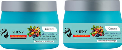 Sheny Mix fruit facial scrub for Smooth & Bright Skin PACK OF 2(400 g)