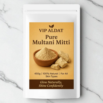 VIP ALDAT Multani Mitti Golden Glow Herbal Therapy & Deep Skin Purifying Essence(450 g)