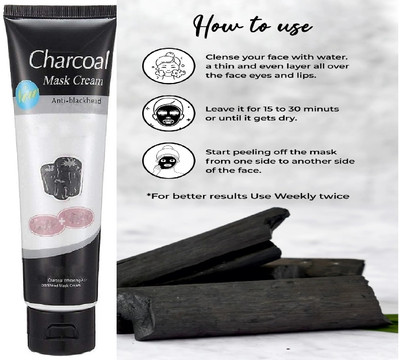 tanvi27 ANTI ACNE PURIFYING CHARCOAL FACE MASK CREAM FOR HEALTHY SKIN(130 g)