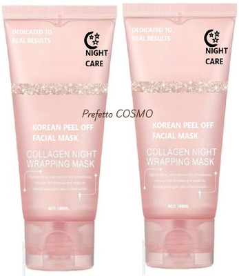 Prefetto COSMO Collagen Peel Off Mask Pack of 2 for Skin Firming & Glow(200 ml)