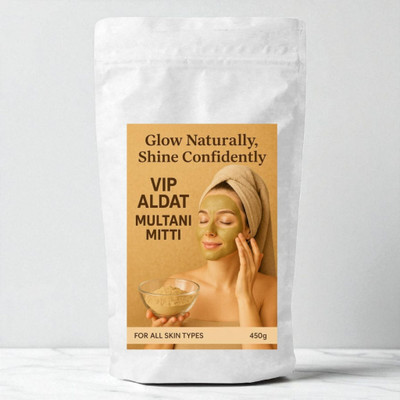 VIP ALDAT Multani Mitti Glow Boost Herbal Clay Mask For Clear & Bright Skin(450 g)