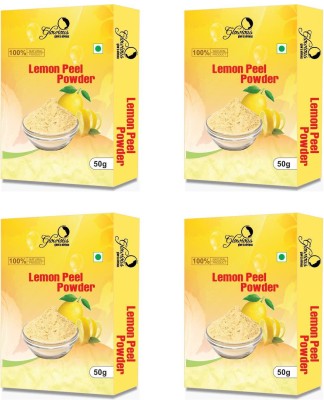 glowious Pack of 4 Lemon Peel Powder face pack/mask For Skin, 200gms (50x4g)(200 g)