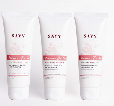 SAYY Moroccan De-tan Brightening face pack for Advance Skin Renewal & Radiance(300 g)