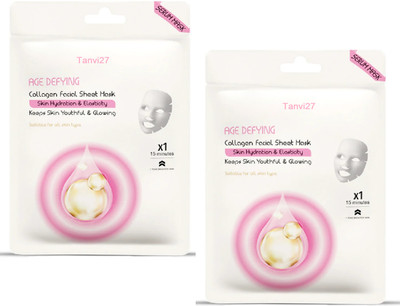 tanvi27 Combo Age Defying Face Sheet Mask With Serum For Women and Men(40 g)