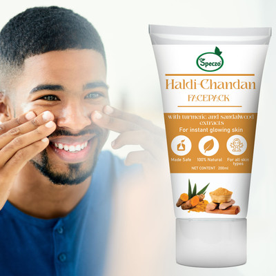 speczo Haldi Chandan Face Pack For Healthy & Hydrated\ Glowing Complexion\ Men Women(200 ml)