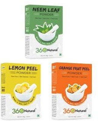 360 Natural Neem & Lemon & OrangePeel Powder for Face Care(300 g)
