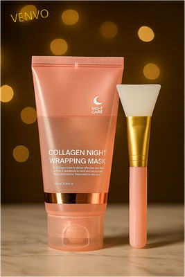 venvo Night Collagen Hydrating Peel Mask With Brush(100 ml)