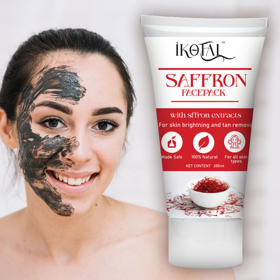 IKOTAL Saffron Face Pack . Even Tone & Brightening . Hydrates & Moisturise. Men Women(200 ml)
