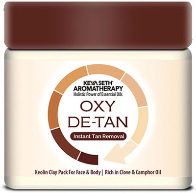 KEYA SETH AROMATHERAPY Oxy De Tan Removal for Glowing&Lighting oil Control, Anti Acne&Pimples Blemishes Pigmentation De Tan pack for Face&Body-No Ammonia & Blech.(50 g)