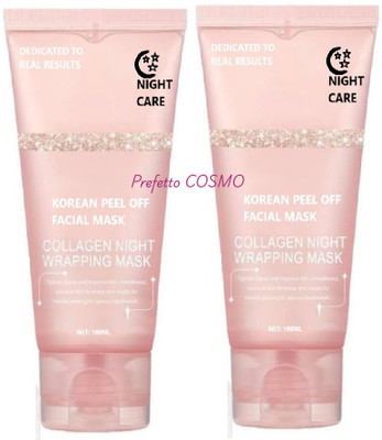 Prefetto COSMO Collagen Night Mask Set of 2 for Smooth, Radiant Glow(200 ml)