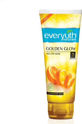 Everyuth Naturals Golden Glow Peel-off Mask for Instant Glow|24K Gold & Orange Peel Extract 100 g(100 g)