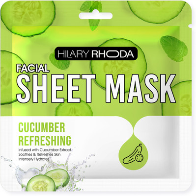 Hilary Rhoda Cucumber Refreshing Sheet Mask | Refreshe & Hydrate Skin | Sheet Mask with Serum(20 g)