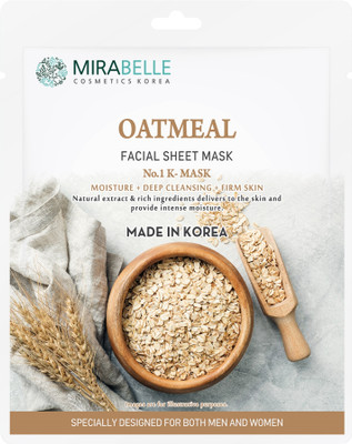 MIRABELLE COSMETICS KOREA Oat Meal Facial Sheet Mask(25 ml)