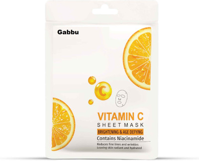 GABBU Face Sheet Mask With Serum For Women and Men All Skin Types*1(20 g)
