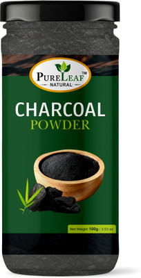 PURELEAF Pure & Natural Activated Charcoal Powder for Skin, Face & Teeth | Deep Cleansing(100 g)