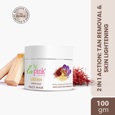 La Pink Ubtan Face Mask Natural for All Skin type with Saffron for Fresh & Glowing Skin(100 g)